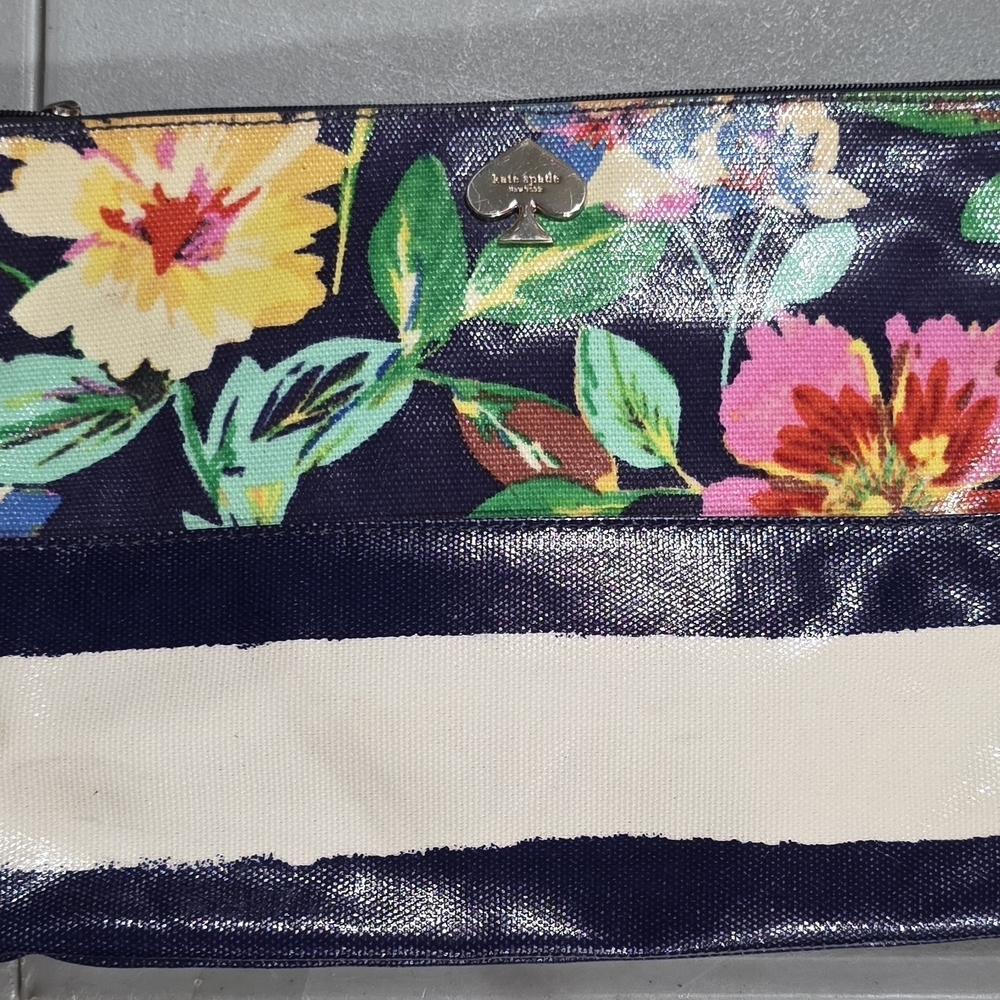 Kate Spade Floral Navy Clutch